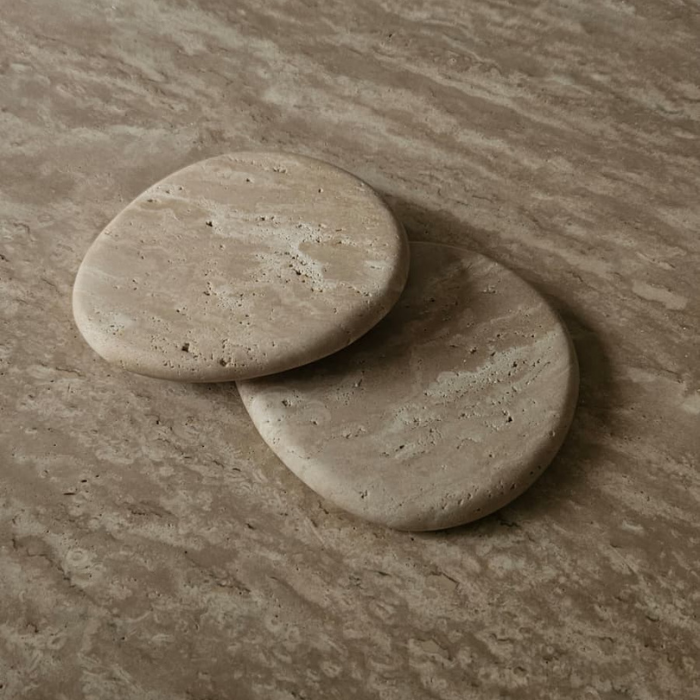 Travertine Coasters - Set of 2