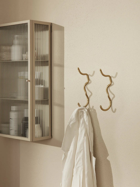 Sculptural Single Hook - Brass